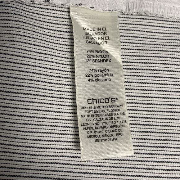 NWT Chico's Capri Size 3.5 (18) Josie Perfect Stretch Grandview Stripe Pull-On - Picture 6 of 9